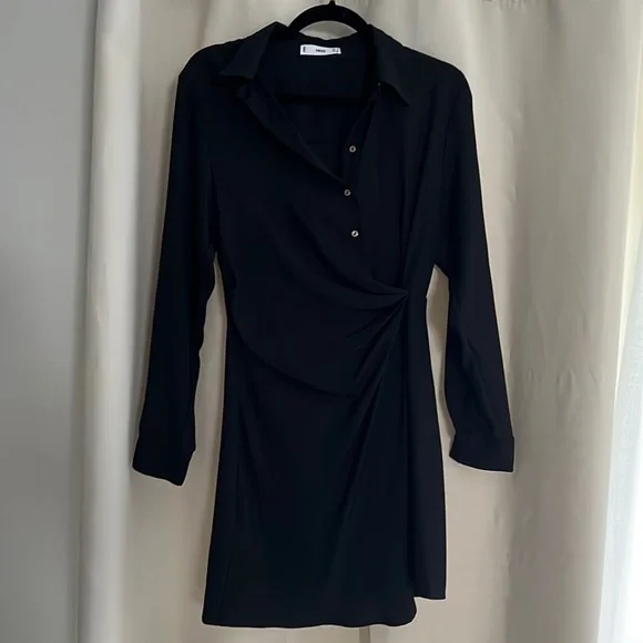 Mango | Dresses | Black Mango Dress Long Sleeve | Poshmark